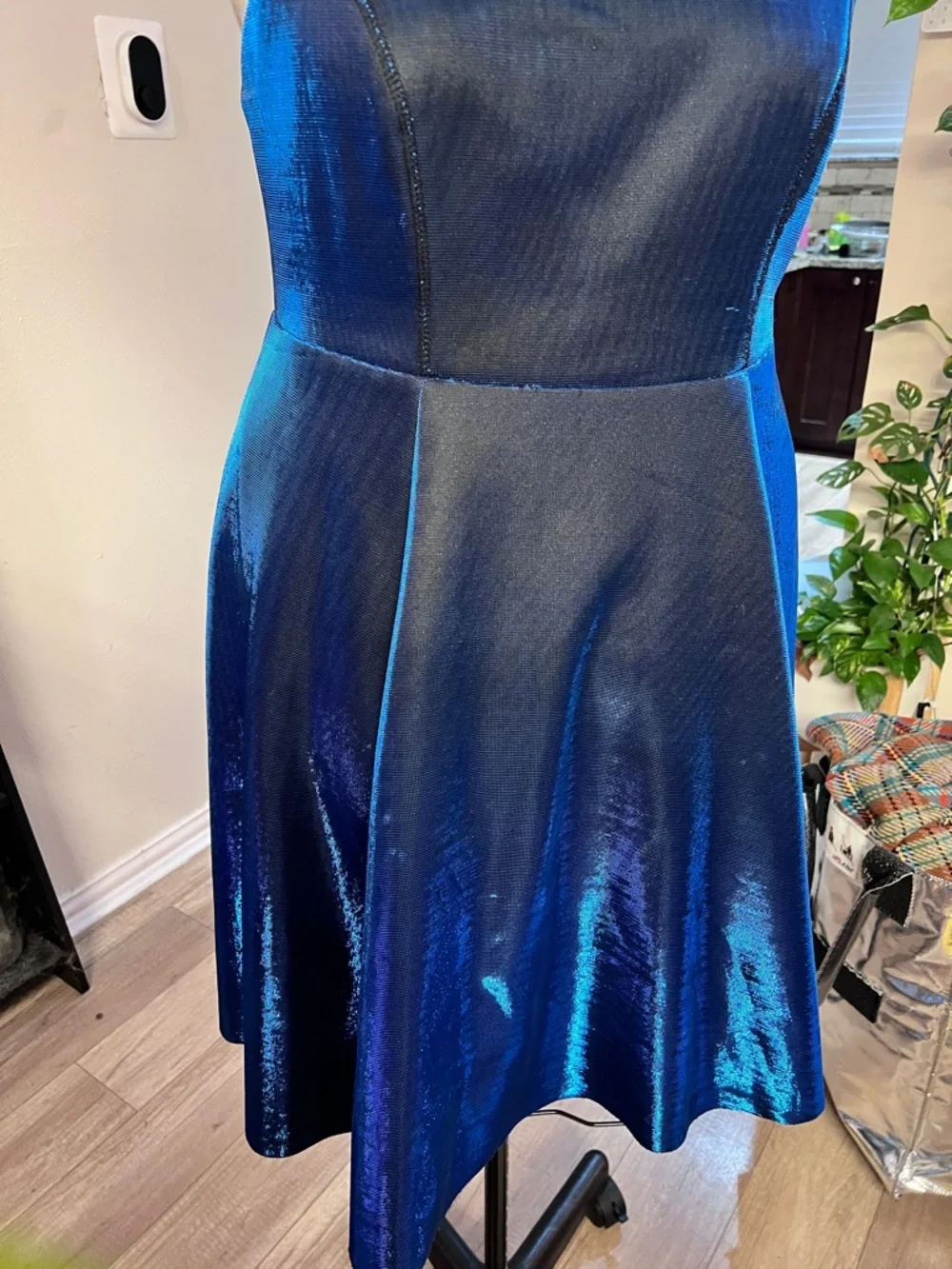 torrid Shimmery Navy-Blue Midi Dress - Picture 7 of 12